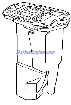 Evinrude Johnson OMC 0343612 - Exhaust Housing, Inner