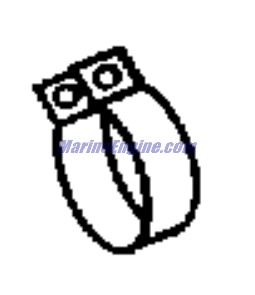 Evinrude Johnson OMC 0344044 - Clamp - Motor Cable