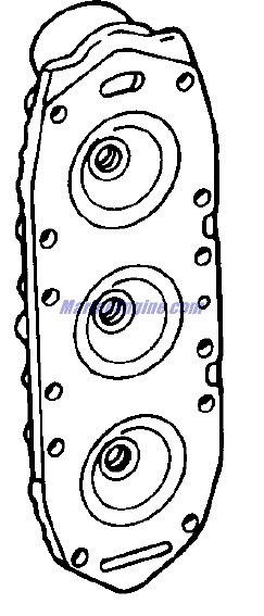 Evinrude Johnson OMC 0344228 - Cylinder Head 35HP