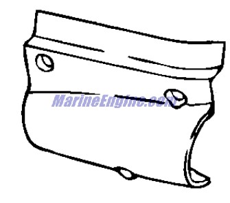 Evinrude Johnson OMC 0350206 - Cable Entry Cover - White