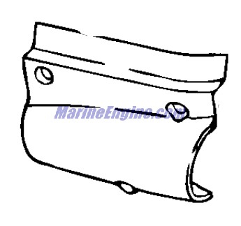 Evinrude Johnson OMC 0350242 - Cable Entry Cover Smoke - Graphite