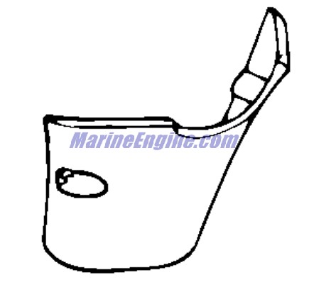 Evinrude Johnson OMC 0350796 - Cover Exhaust Housing Front