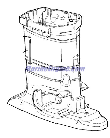 Evinrude Johnson OMC 0350965 - Exhaust Housing -25