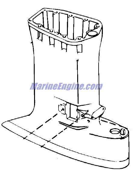Evinrude Johnson OMC 0351067 - Exhaust Housing