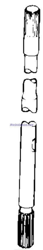 Evinrude Johnson OMC 0351149 - Drive Shaft, 20
