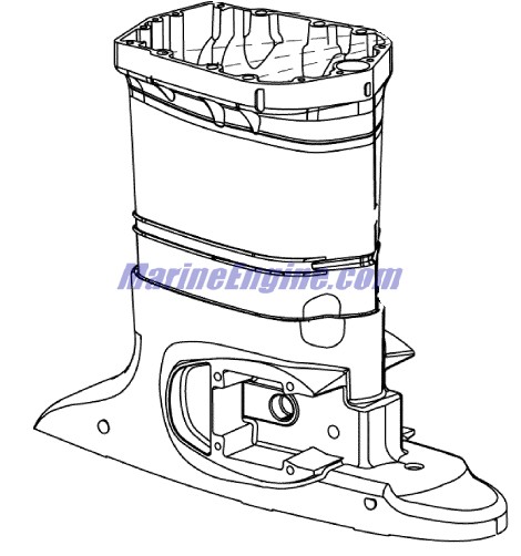 Evinrude Johnson OMC 0351234 - Exhaust Housing -20