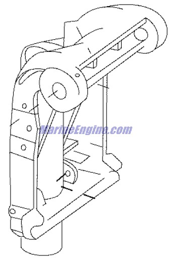 Evinrude Johnson OMC 0351314 - Swivel Bracket