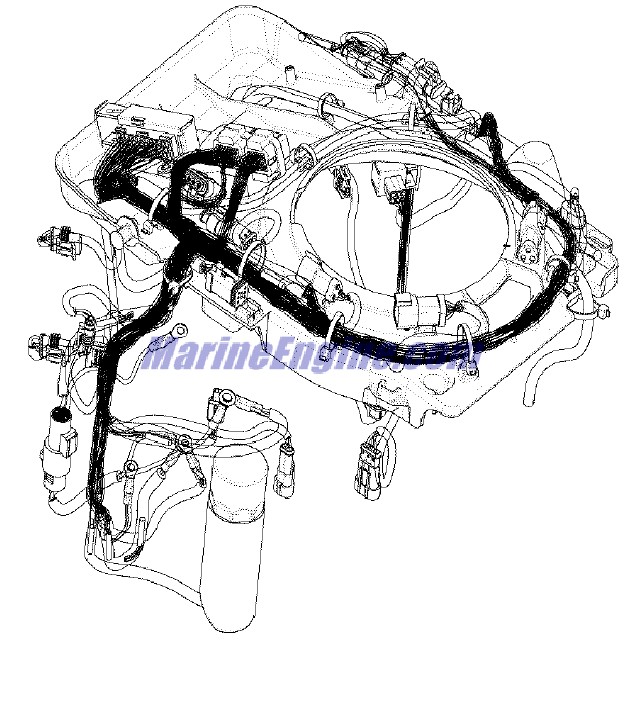 Evinrude Johnson OMC 0351751 - Base, Flywheel Cover