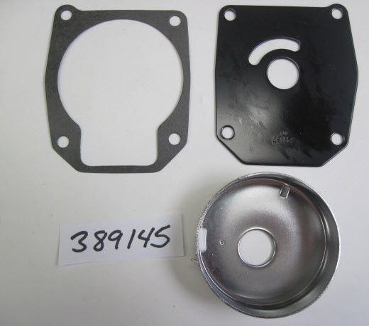 Evinrude Johnson OMC 0389145 - Chrome Cup and Plate, Impeller Not Included