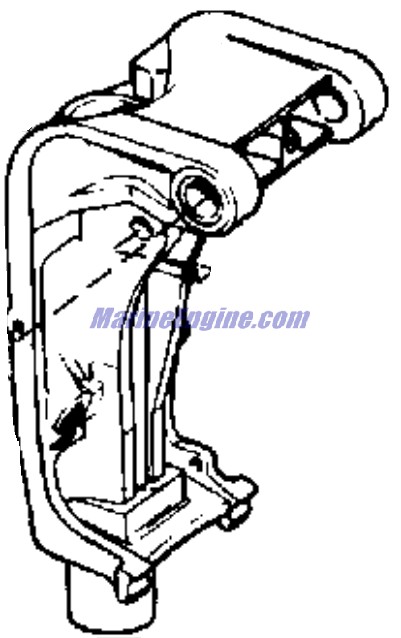 Evinrude Johnson OMC 0396962 - Swivel Bracket Assembly