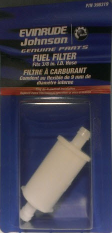 Evinrude Johnson OMC 0398319 - Fuel Filter, 3/8 Inch