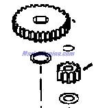 Evinrude Johnson OMC 0398421 - Gear & Shaft Kit. (Counter Rotation)