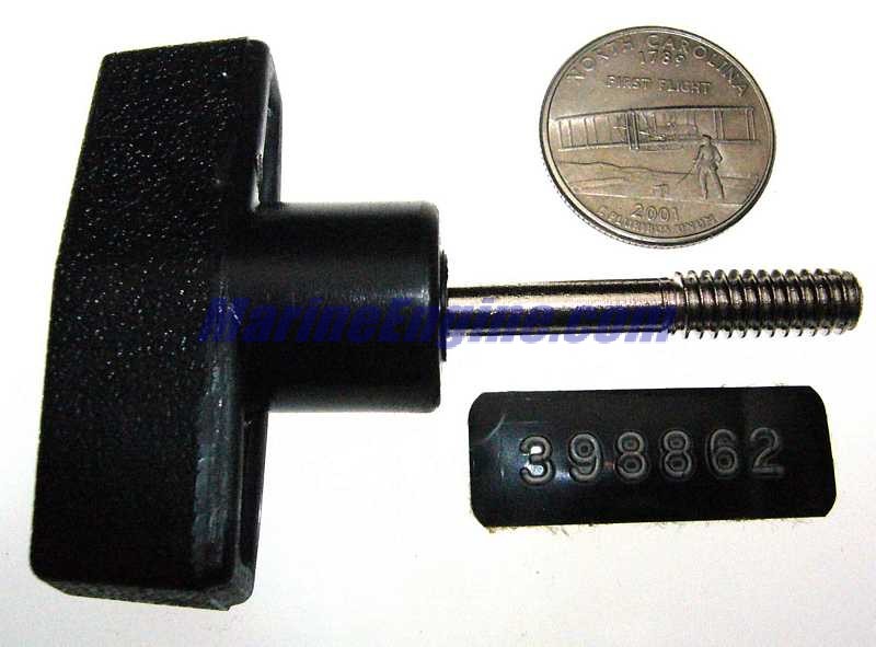 Evinrude Johnson OMC 0398862 - Knob & Screw Assembly