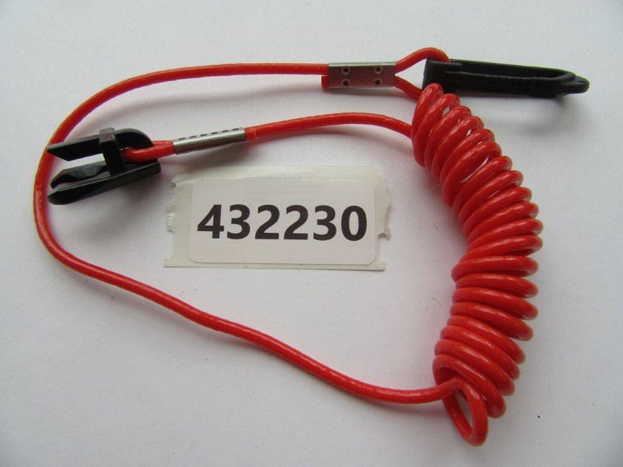 Evinrude Johnson OMC 0432230 - Lanyard and Clip Assembly