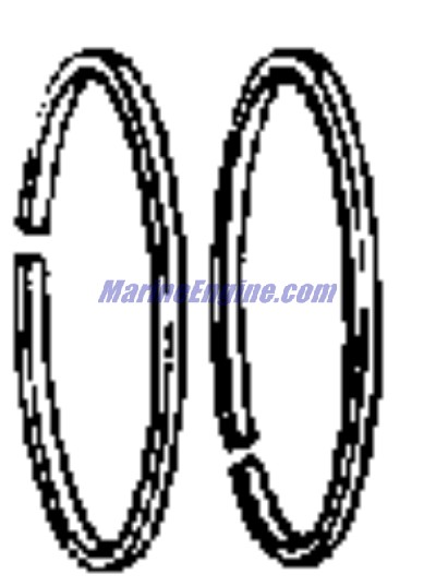 Evinrude Johnson OMC 0433706 - Piston Ring Assembly - 030
