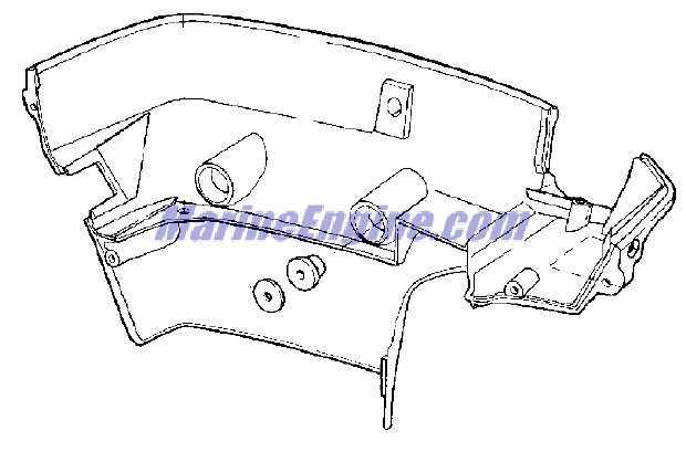 Evinrude Johnson OMC 0434645 - Lower Motor Cover Assembly,PORT/6V6&V4