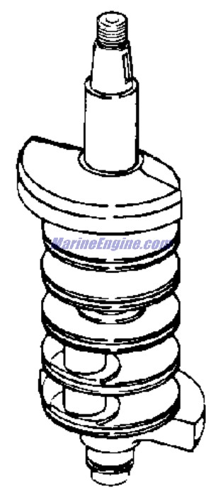 Evinrude Johnson OMC 0434769 - CrankShaft & Sleeve & O-Ring