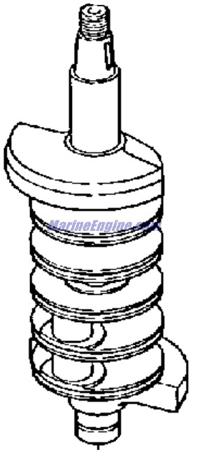 Evinrude Johnson OMC 0434772 - CrankShaft, Sleeve & O-Ring Assembly