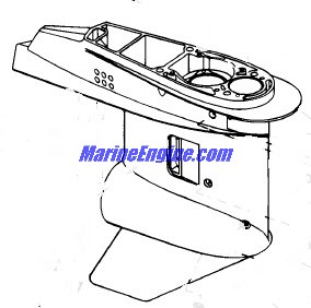 Evinrude Johnson OMC 0435279 - Gearcase Assy., Standard (15 In.). Not Shown