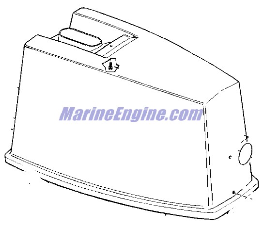 Evinrude Johnson OMC 0435725 - Upper Motor Cover
