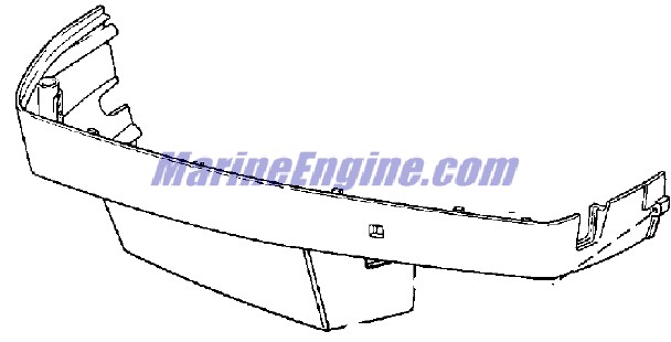Evinrude Johnson OMC 0435778 - Lower Motor Cover Assembly, Starboard V8 Ob
