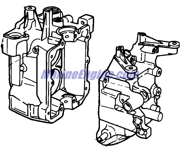 Evinrude Johnson OMC 0436058 - Cylinder & Crankcase 15HPLEAP4
