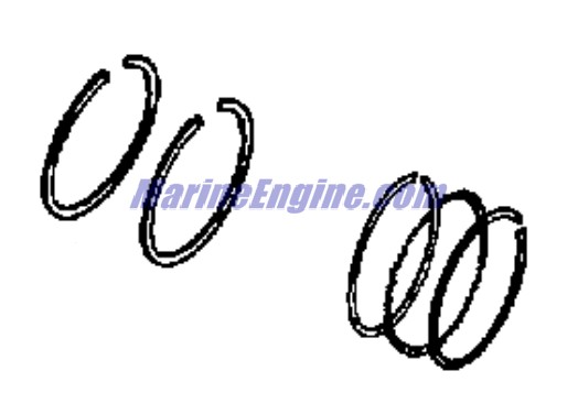 Evinrude Johnson OMC 0436290 - Piston Ring Assembly - 030