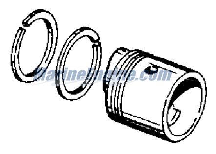 Evinrude Johnson OMC 0436668 - Piston And Rings, .030