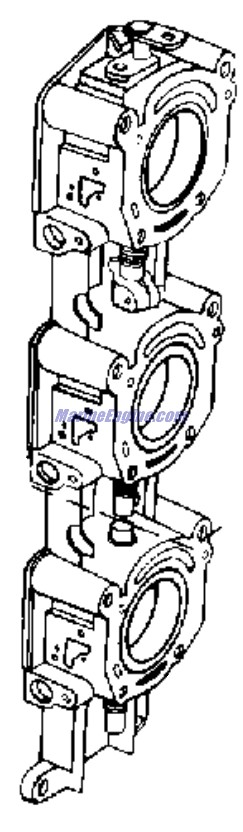 Evinrude Johnson OMC 0436847 - Throttle Body Assembly