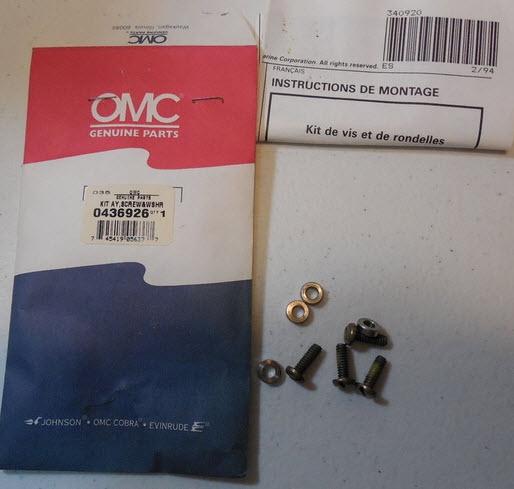 Evinrude Johnson OMC 0436926 - Screw & Washer Kit