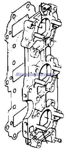 Evinrude Johnson OMC 0437138 - Intake Manifold Assembly
