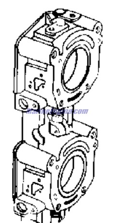 Evinrude Johnson OMC 0437291 - Throttle Body Assembly