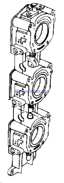 Evinrude Johnson OMC 0437318 - Throttle Body Assembly