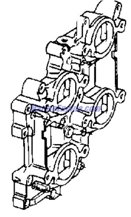 Evinrude Johnson OMC 0437337 - Intake Manifold Assembly