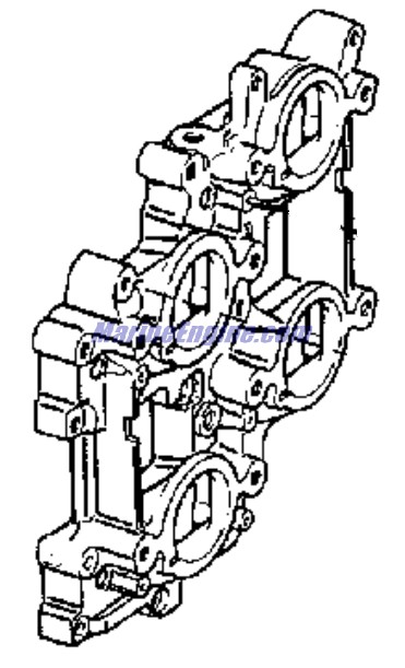 Evinrude Johnson OMC 0437387 - Intake Manifold Assembly