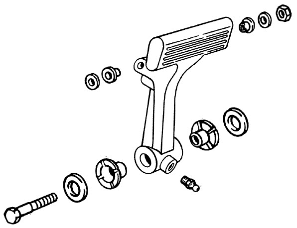 Evinrude Johnson OMC 0437502 - Shift Lever Assembly