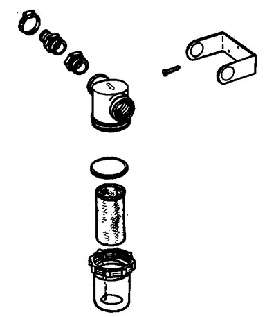 Evinrude Johnson OMC 0437598 - Strainer Kit Assembly