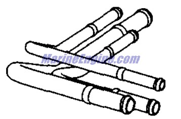 Evinrude Johnson OMC 0438935 - Tube Assembly, Fuel & Oil