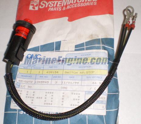Evinrude Johnson OMC 0439154 - Stop Switch Assembly