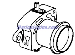 Evinrude Johnson OMC 0439355 - Throttle Body Assembly