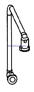 Evinrude Johnson OMC 0439947 - Fuel Connector & Tube Assembly