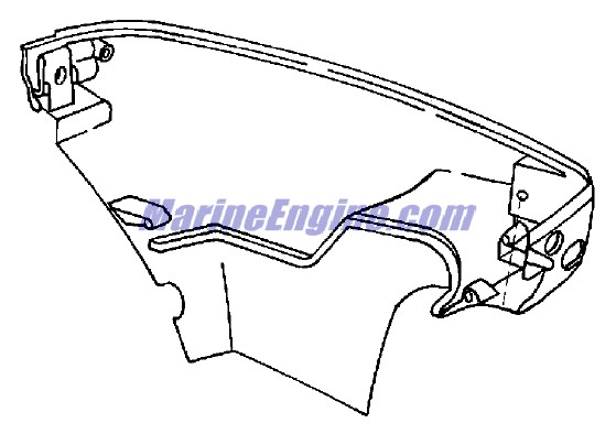 Evinrude Johnson OMC 0440197 - Motor Cover Assembly - Port