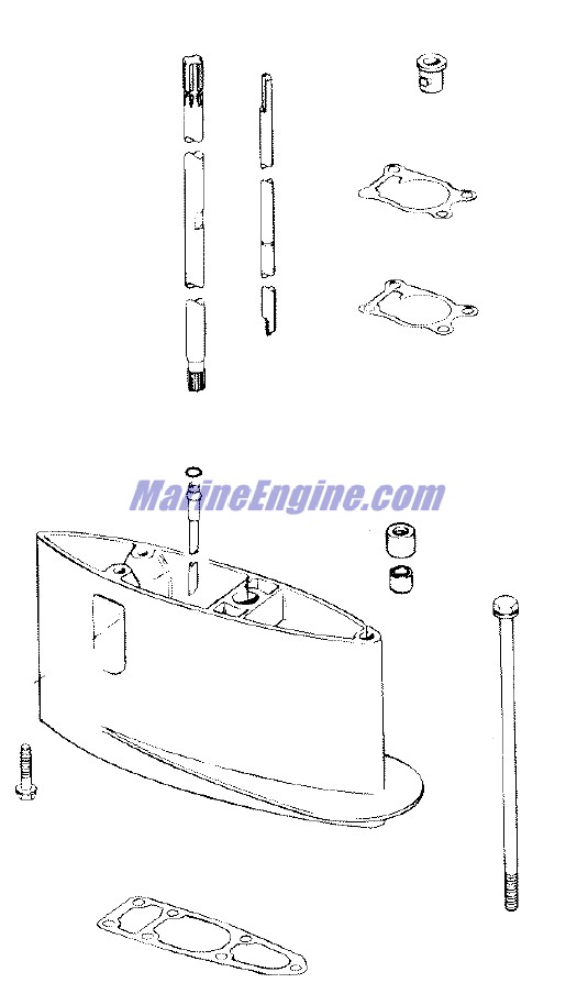 Evinrude Johnson OMC 0444500 - Gearcase Extension Kit, 5 Inch