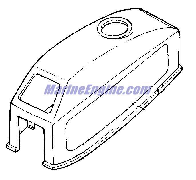 Evinrude Johnson OMC 0452117 - Motor Cover And Pad Assembly