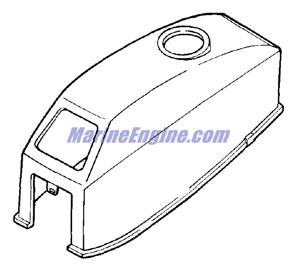 Evinrude Johnson OMC 0452192 - Motor Cover And Pad Assembly