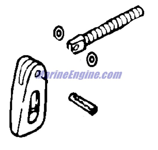 Evinrude Johnson OMC 0452214 - Clamp Screw & Handle Assembly