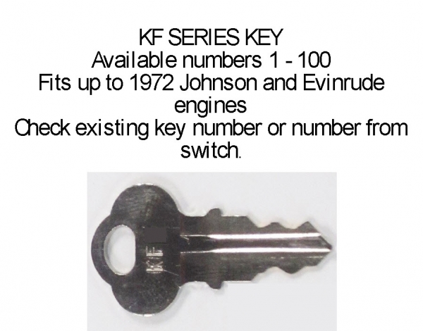 Evinrude Johnson OMC 0501607 - Ignition Key KF-92 Up to 1972