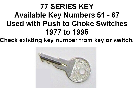 Evinrude Johnson OMC 0501812 - Ignition Key 63 Series 77 1977 to 1995