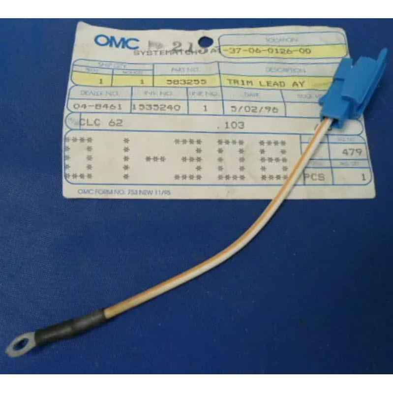 Evinrude Johnson OMC 0583255 - Trim Lead Assembly