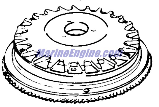 Evinrude Johnson OMC 0583969 - Flywheel Assembly, 35AMP